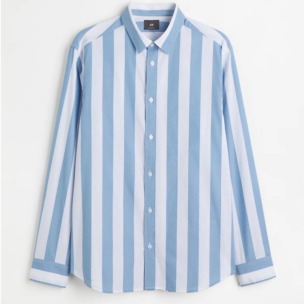 H&M Oversized Striped Button Down